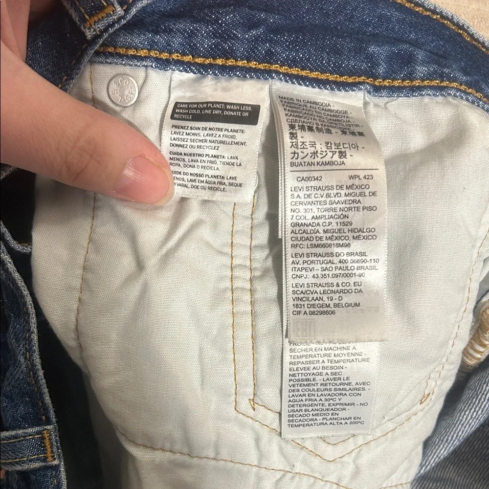 Levi's 501 Distressed Blue Jean Shorts